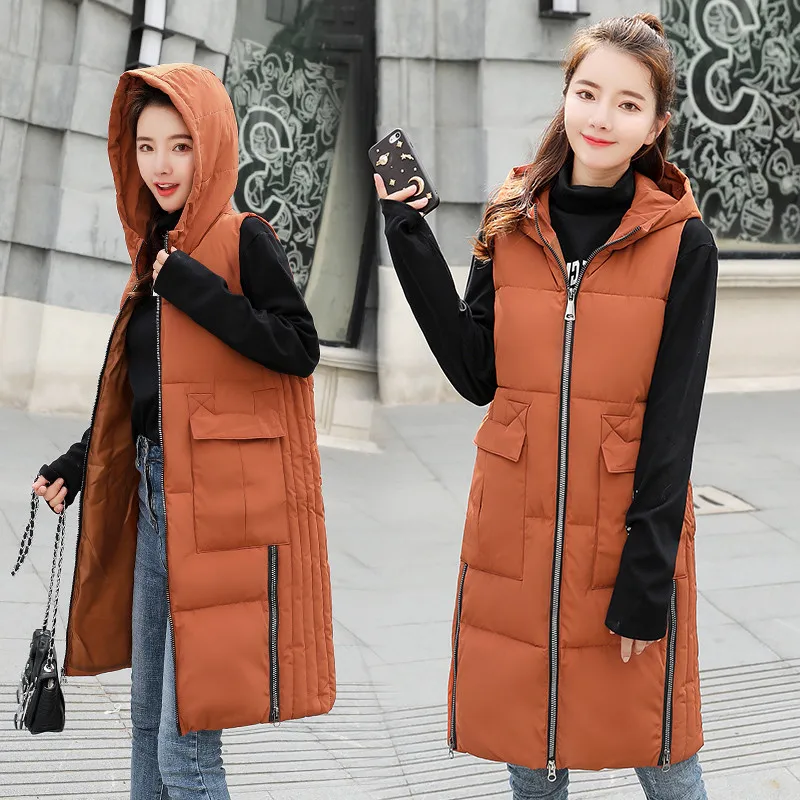 Brieuces Winter Women Vests Waistcoat 2018 Autumn Winter Mid-long Down Cotton Padded Vest Female Sleeveless Jackets Hooded
Brieuces Winter Women Vests Waistcoat 2018 Autumn Winter Mid-long Down Cotton Padded Vest Female Sleeveless Jackets Hooded
