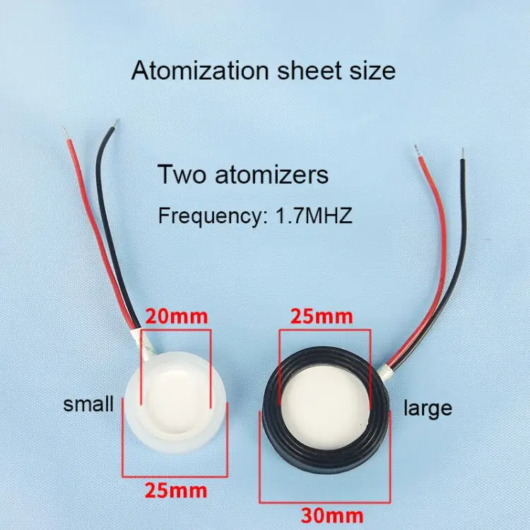 Ultrasonic atomizer, air humidifier fittings, sprayer, fogging head, atomizer, oscillating plate transducer
Ultrasonic atomizer, air humidifier fittings, sprayer, fogging head, atomizer, oscillating plate transducer