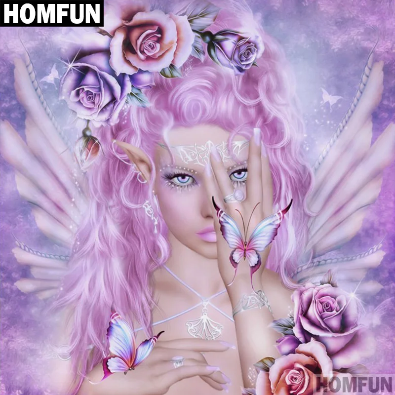 HOMFUN Full Square/Round Drill 5D DIY Diamond Painting "butterfly fairy" 3D Embroidery Cross Stitch 5D Home Decor A00543
HOMFUN Full Square/Round Drill 5D DIY Diamond Painting "butterfly fairy" 3D Embroidery Cross Stitch 5D Home Decor A00543