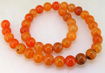 Unique Pearls jewellery Store Orange Dragon Agate Stone 10mm Gemstone Loose Beads One Full Strand 15'' LC3-0296
Unique Pearls jewellery Store Orange Dragon Agate Stone 10mm Gemstone Loose Beads One Full Strand 15'' LC3-0296