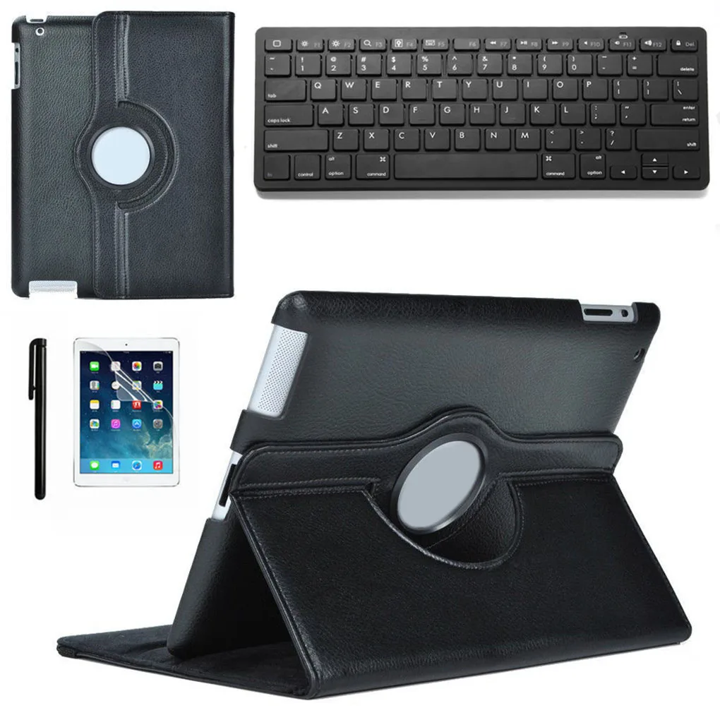 

Stand Leather Case Cover With Bluetooth Keyboard For iPad 2 3 4th Gen