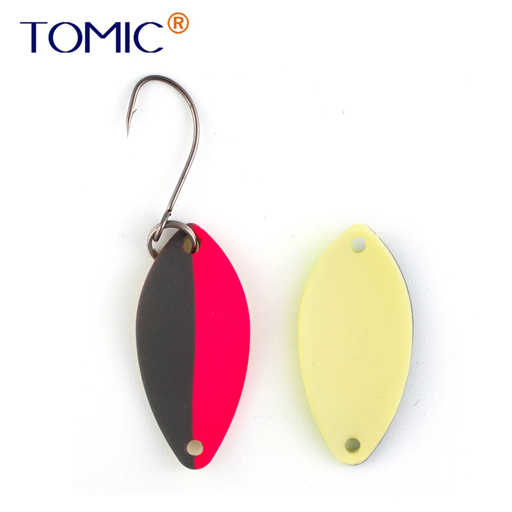 Tomic 2g 3g fishing lures trout spoons glowing color micro brass metal bait pesca
Tomic 2g 3g fishing lures trout spoons glowing color micro brass metal bait pesca