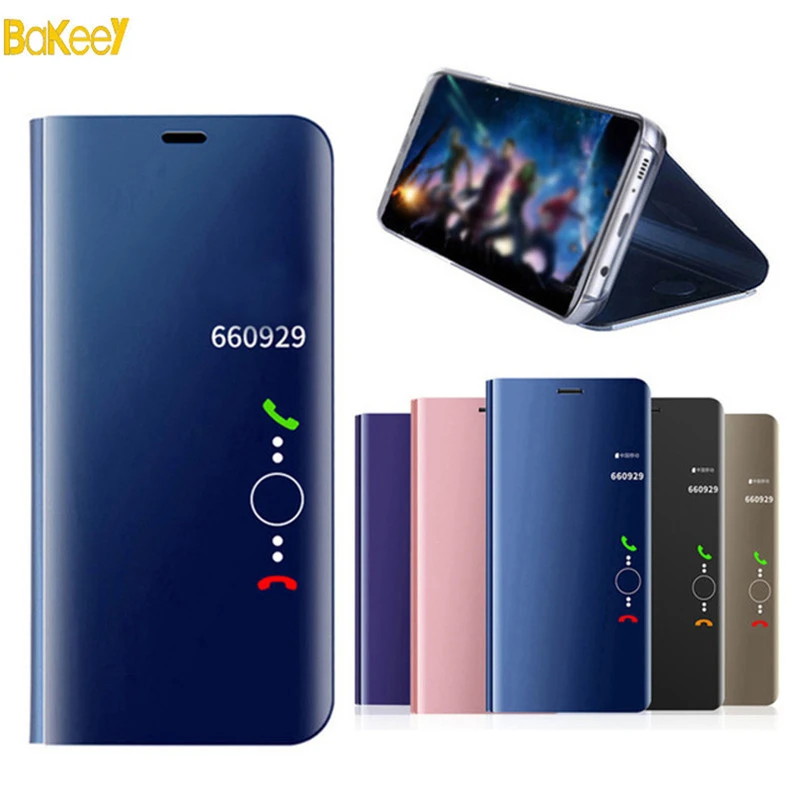 Bakeey Flip Smart Sleep Mirror Window View Bracket Protective Case for Xiaomi Redmi Note 5/Note 5 Pro |
