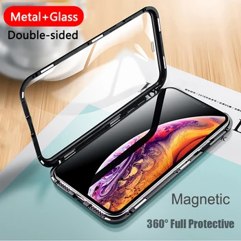 360 full Magnetic Adsorption Double Sided Glass Case For iphone XS Max XR X s r sx rx Protective Anti Shock Tempered Back Cover
360 full Magnetic Adsorption Double Sided Glass Case For iphone XS Max XR X s r sx rx Protective Anti Shock Tempered Back Cover