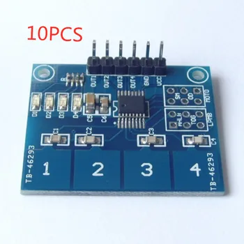 10PCS TTP224 4-Channel Digital Touch Sensor Module Capacitive Touch Switch Button 2.4V-5.5V Board Can Set Output For Arduino
10PCS TTP224 4-Channel Digital Touch Sensor Module Capacitive Touch Switch Button 2.4V-5.5V Board Can Set Output For Arduino