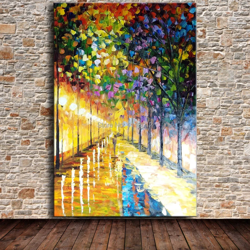 Hand Painted Palette Knife Street Landscape Oil Painting On Canvas Wall Pictures Art Set For Living Room Home Decor Frameless
Hand Painted Palette Knife Street Landscape Oil Painting On Canvas Wall Pictures Art Set For Living Room Home Decor Frameless