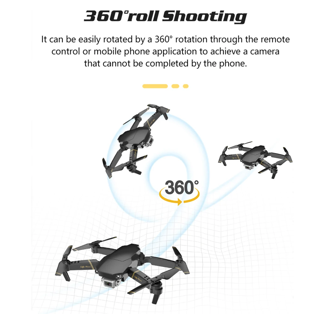 Portable WIFI APP Control Altitude Hold With Storage Bag FPV Remote Control Drones 360 Degree Rotation HD Rechargeable Camera
Portable WIFI APP Control Altitude Hold With Storage Bag FPV Remote Control Drones 360 Degree Rotation HD Rechargeable Camera
