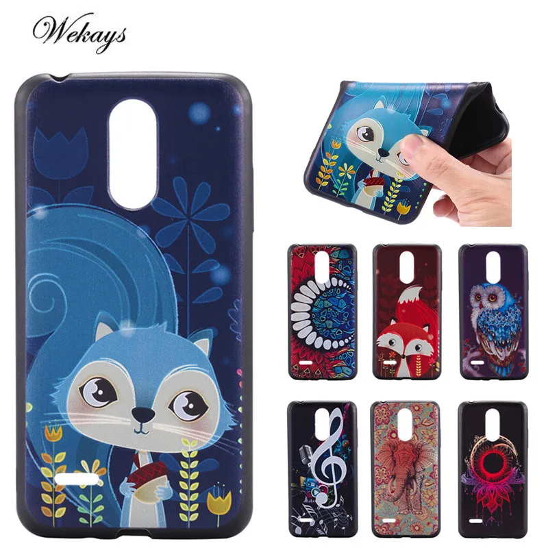 

Wekays Case sFor Coque LG K8 2017 X240 3D Cute Cartoon Owl Soft TPU Silicone Fundas Case For LG K10 2017 X400 M250 M250N Cover