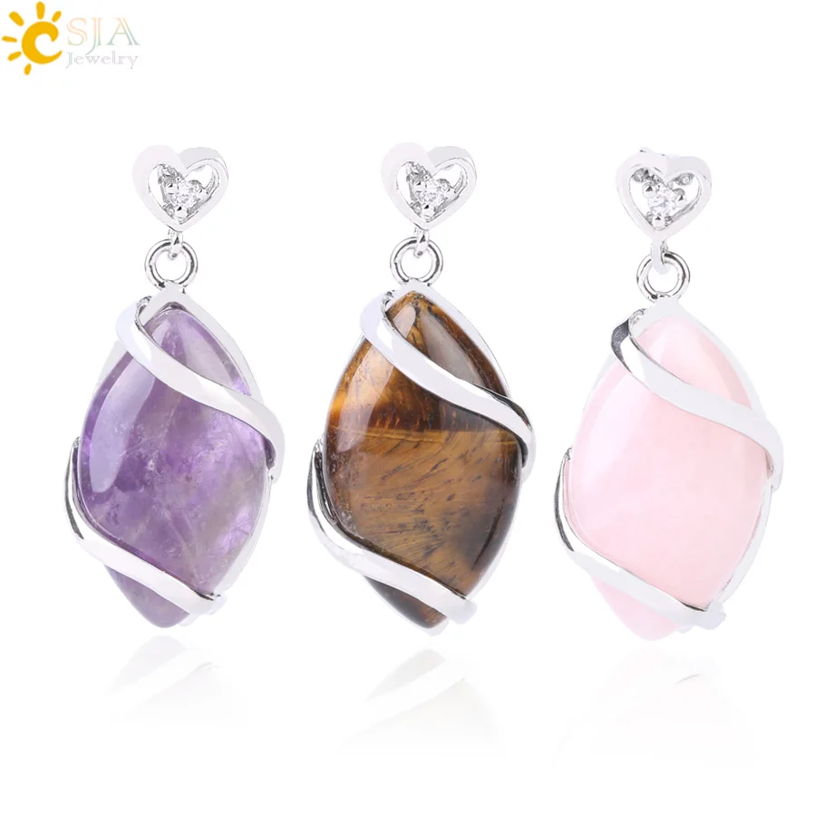 CSJA Classic Horse Eye Shaped Pendant Natural Stones Pendulum Silver-color Pendants for Necklaces Women Men Fashion Jewelry F562
CSJA Classic Horse Eye Shaped Pendant Natural Stones Pendulum Silver-color Pendants for Necklaces Women Men Fashion Jewelry F562