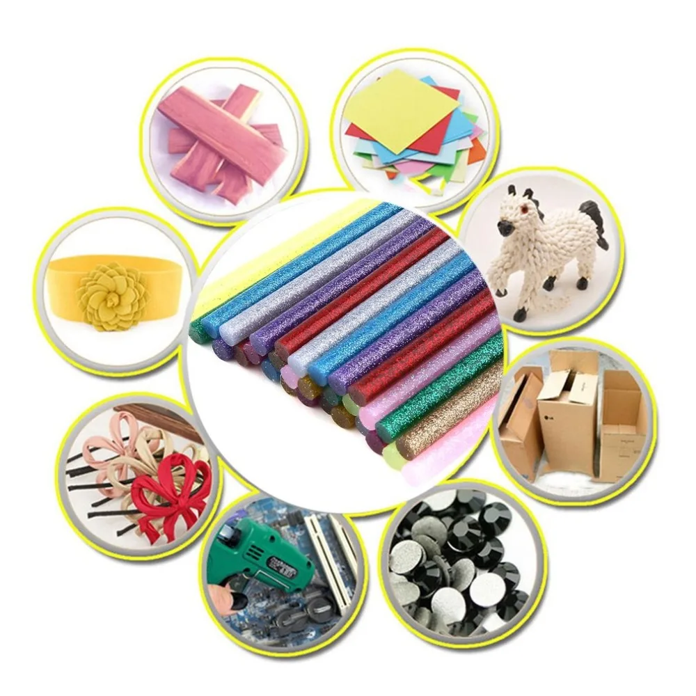 30pcs/pack Multi Colors Glitter Hot Glue Sticks Non-toxic High Adhesive Sticks Melt Glue DIY Decor Handcraft Tools
30pcs/pack Multi Colors Glitter Hot Glue Sticks Non-toxic High Adhesive Sticks Melt Glue DIY Decor Handcraft Tools