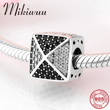 925 Sterling Silver Black and Clear CZ square shape Beads fine accessories Jewelry making Fit Original Pandora Charm Bracelet
925 Sterling Silver Black and Clear CZ square shape Beads fine accessories Jewelry making Fit Original Pandora Charm Bracelet