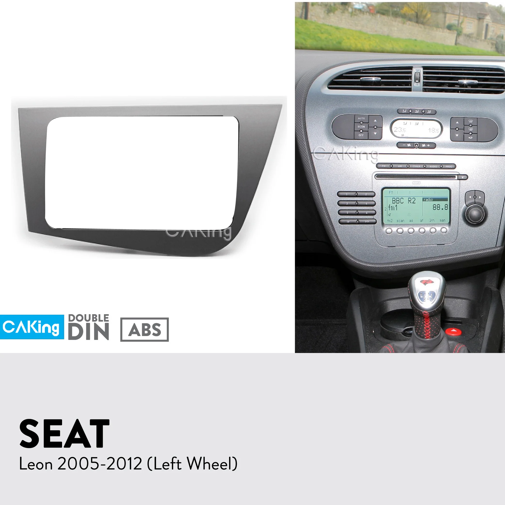 Car Fascia Radio Panel for SEAT Leon 2005-2012 (Left Wheel) Dash Fitting Kit Facia Face Plate Cover Adapter Bezel Cover Trim
Car Fascia Radio Panel for SEAT Leon 2005-2012 (Left Wheel) Dash Fitting Kit Facia Face Plate Cover Adapter Bezel Cover Trim