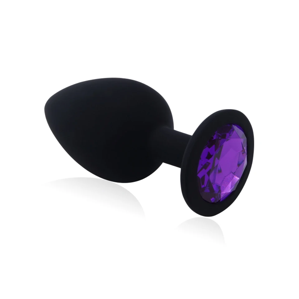 3pcs/4pcs Sex Shop Crystal Jewelry Butt Plug Massager Silicone Dildo Vibrator Anal Plug Gay Sex Toy (10 Speeds Vibrator)