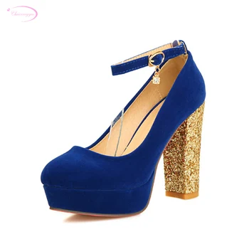 Chainingyee party style comfortable round toe pumps fashion belt buckle paillette diamond platform high heels women's shoes
Chainingyee party style comfortable round toe pumps fashion belt buckle paillette diamond platform high heels women's shoes
