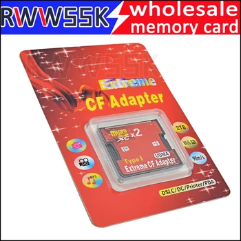 

Original retail package Dual Slot Micro SD SDHC SDXC TF to CF Adapter MicroSD to Extreme Compact Flash Type I Card up to 256GB