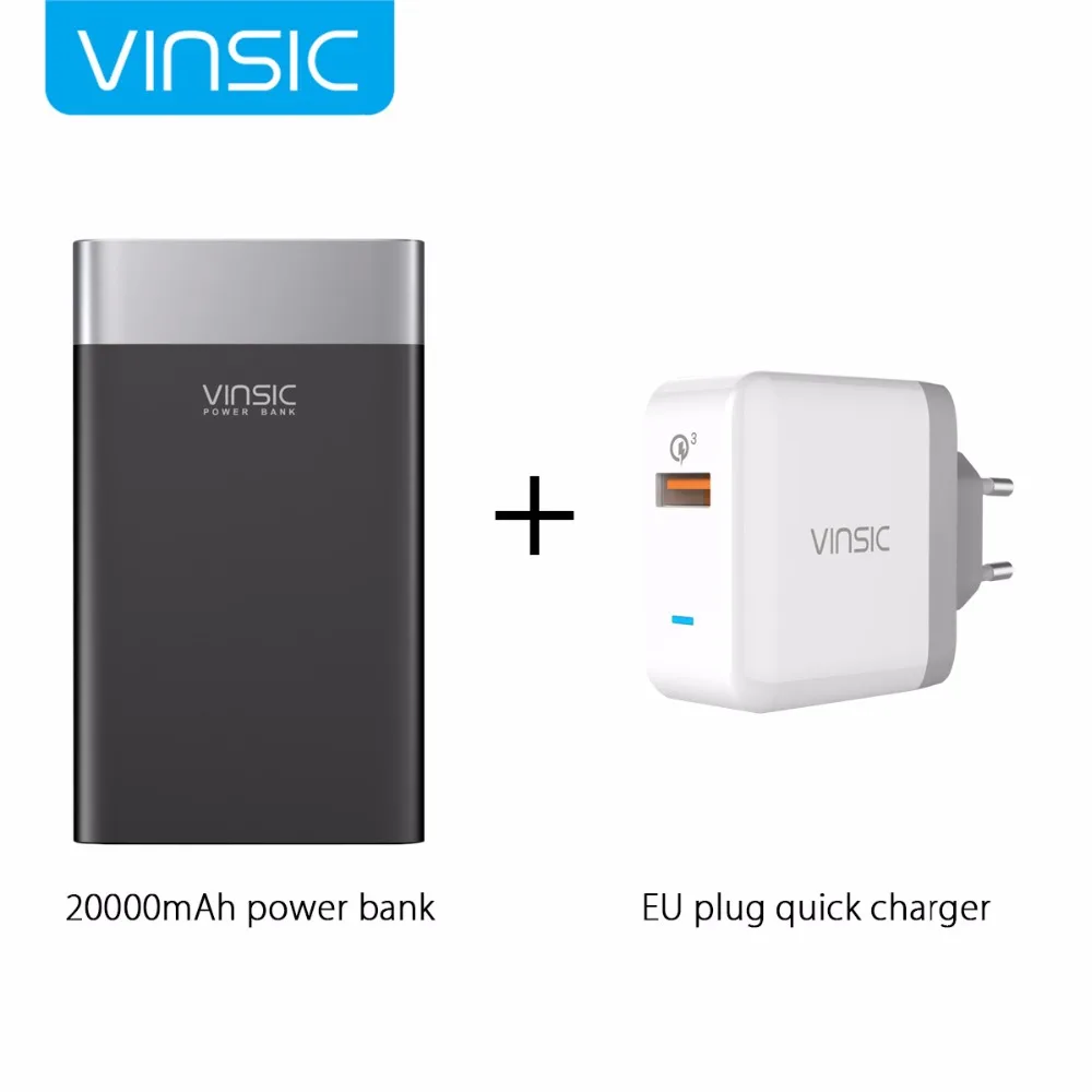 Vinsic Terminator P3 20000mAh Quick Charge 3.0 Power Bank QC3.0 2.4A Dual USB Type-C For iPhone 8 X Samsung S9 Xiaomi Mi8
Vinsic Terminator P3 20000mAh Quick Charge 3.0 Power Bank QC3.0 2.4A Dual USB Type-C For iPhone 8 X Samsung S9 Xiaomi Mi8