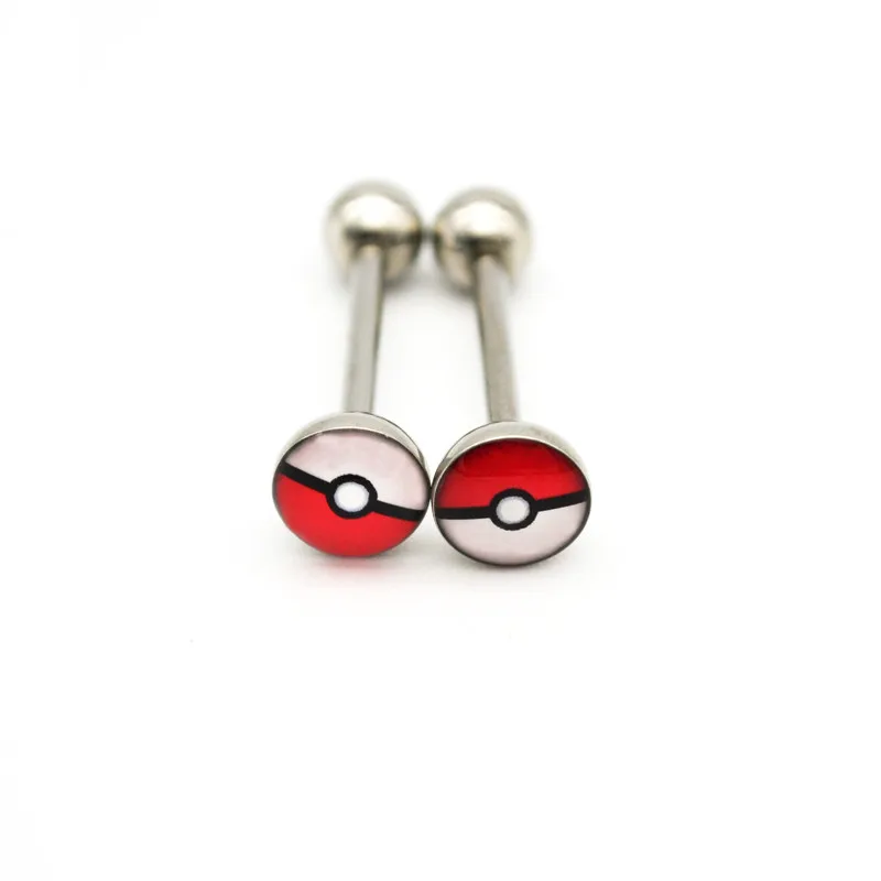 Pokemon Game Pokeball Tongue Bar Straight Barbell 14G 316L Stainless Steel Fashion Body Piercing Jewelry
Pokemon Game Pokeball Tongue Bar Straight Barbell 14G 316L Stainless Steel Fashion Body Piercing Jewelry