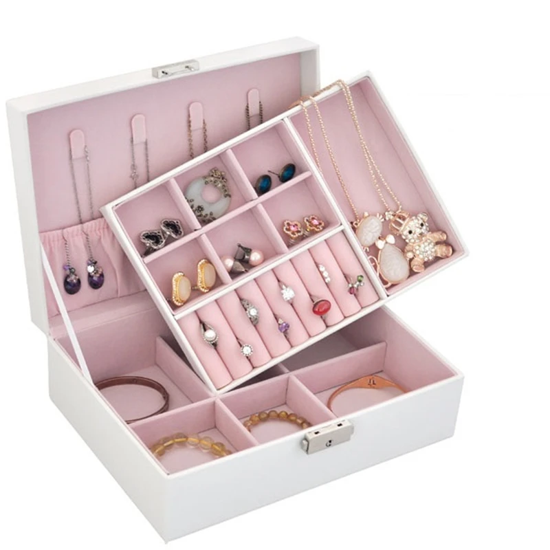 Two Style Jewelry Box Case Necklace Ring Bracelet Girls Jewelry Container 23*17*8.5cm Earrings Organizer Best Birthday Gift
Two Style Jewelry Box Case Necklace Ring Bracelet Girls Jewelry Container 23*17*8.5cm Earrings Organizer Best Birthday Gift
