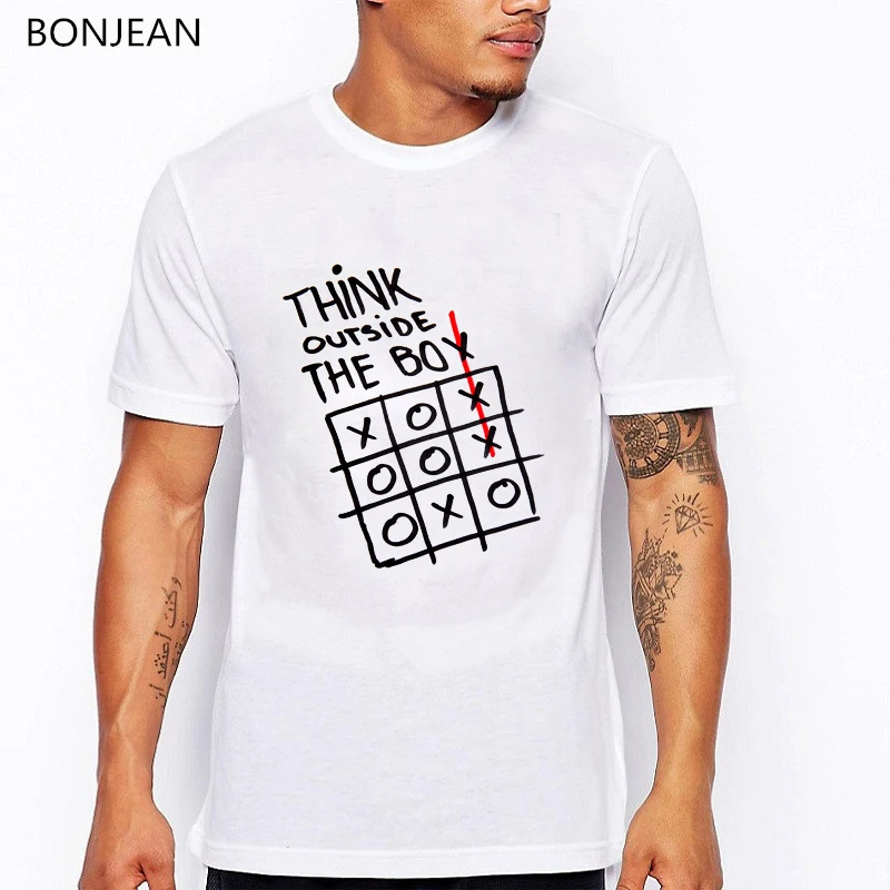 Think outside the box t shirt men summer top male White Creative graphic tee shirt homme funny t shirts men camisetas hombre
Think outside the box t shirt men summer top male White Creative graphic tee shirt homme funny t shirts men camisetas hombre