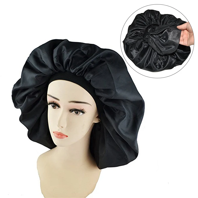 Wide Band Bonnet Hair Cap Night Jumbo Sleep Cap Waterproof Shower hat Women Hair Treatment Protect Hair From Frizzing
Wide Band Bonnet Hair Cap Night Jumbo Sleep Cap Waterproof Shower hat Women Hair Treatment Protect Hair From Frizzing