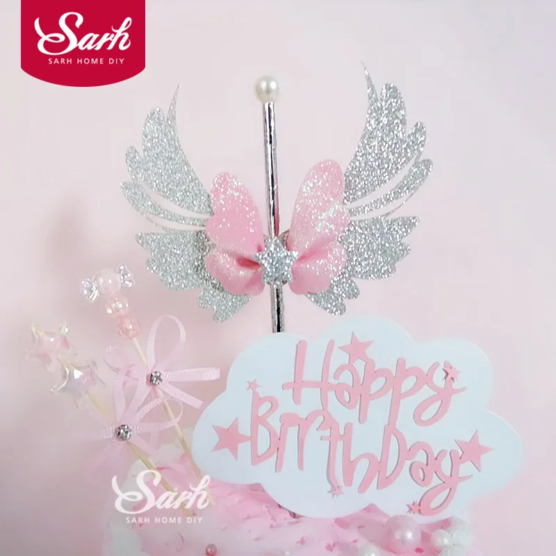 Lovely Pink Blue Bow-knot Wing Fairy Stick Star Candy String Cake Topper Dessert Decoration for Birthday Party Lovely Gifts
Lovely Pink Blue Bow-knot Wing Fairy Stick Star Candy String Cake Topper Dessert Decoration for Birthday Party Lovely Gifts
