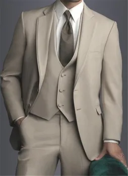 Morden Stylish Wedding Groom Suit For Men 3 Pieces (Jacket+Pant+Vest+Tie) Custom Made Masculino Trajes De Hombre Blazer 
Morden Stylish Wedding Groom Suit For Men 3 Pieces (Jacket+Pant+Vest+Tie) Custom Made Masculino Trajes De Hombre Blazer