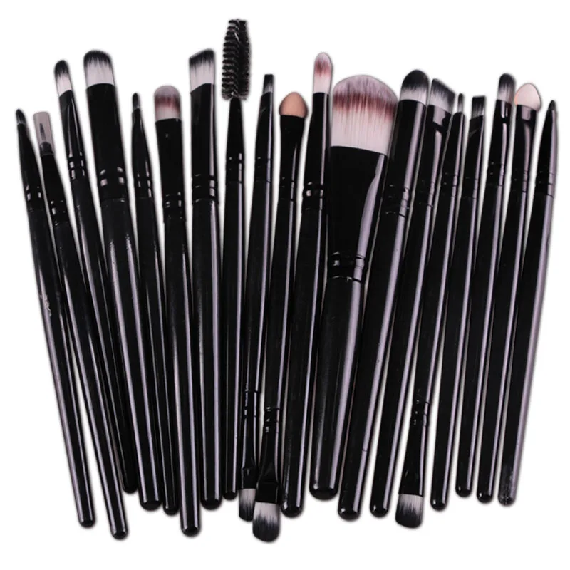 20pcs Eyes Brushes Set Eyeshadow Eyebrow Eyelashes Eyeliner Lip Makeup Brush Sponge Smudge Brush Cosmetic pincel maquiagem (10)