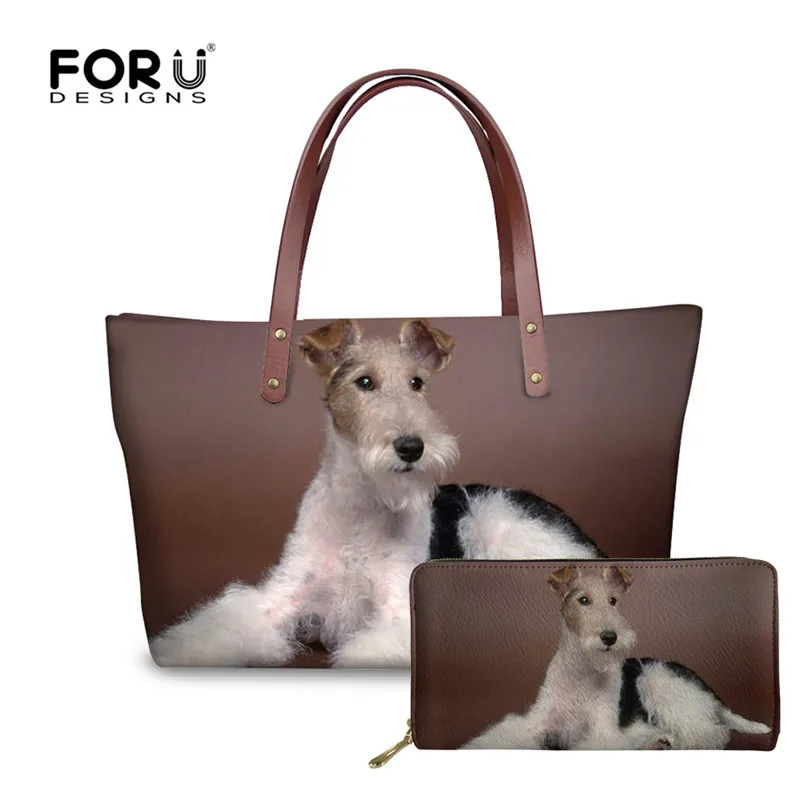 FORUDESIGNS Shoulder Bag Women's Handbags Wire Fox Terriers Printing Casual Female Hand Bag Leather Purse Ladies Messenger Bags
FORUDESIGNS Shoulder Bag Women's Handbags Wire Fox Terriers Printing Casual Female Hand Bag Leather Purse Ladies Messenger Bags