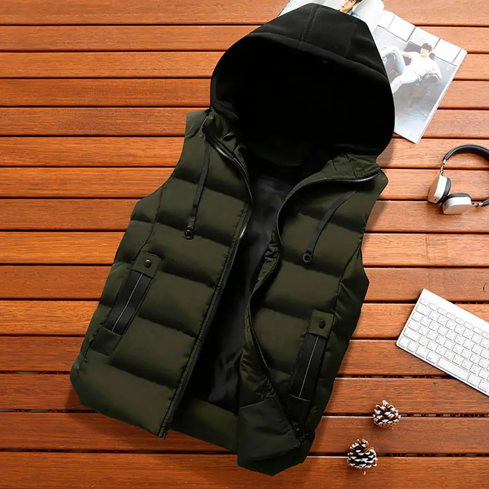 Men's Autumn Winter Coat Padded Sleeveless Cotton Vest Warm Hooded Thick Vest Jacket Top New Stylish 2019 Waistcoat Plus Size
Men's Autumn Winter Coat Padded Sleeveless Cotton Vest Warm Hooded Thick Vest Jacket Top New Stylish 2019 Waistcoat Plus Size