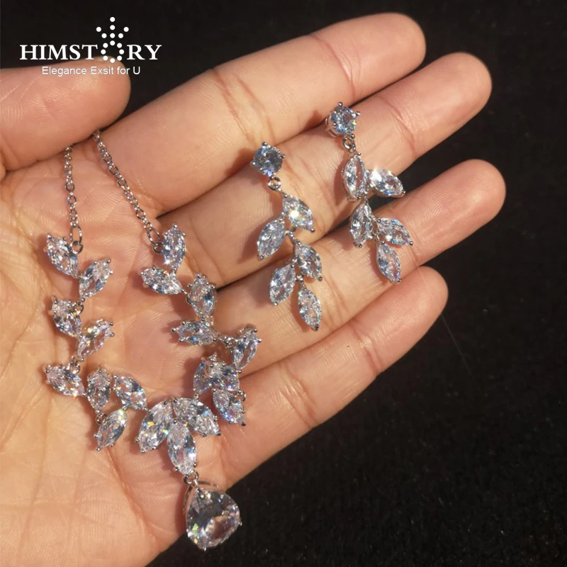 Himstory Trendy Sliver Cubic Zirconia Bride Wedding Jewelry Set Woman Neckalce 925 925 Sterling Earring Jewelry Set
Himstory Trendy Sliver Cubic Zirconia Bride Wedding Jewelry Set Woman Neckalce 925 925 Sterling Earring Jewelry Set