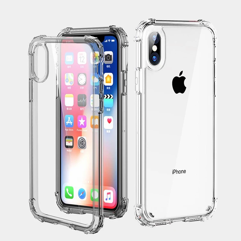 Luxury Shockproof Transparent Silicone Phone Cases For iPhone Models Protection Back Cover