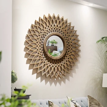 Modern Wooden Decorative Mirror Wall Hangings Sun Shape Crafts Decoration Home Livngroom Sofa TV Background Wall Mural Ornaments
Modern Wooden Decorative Mirror Wall Hangings Sun Shape Crafts Decoration Home Livngroom Sofa TV Background Wall Mural Ornaments