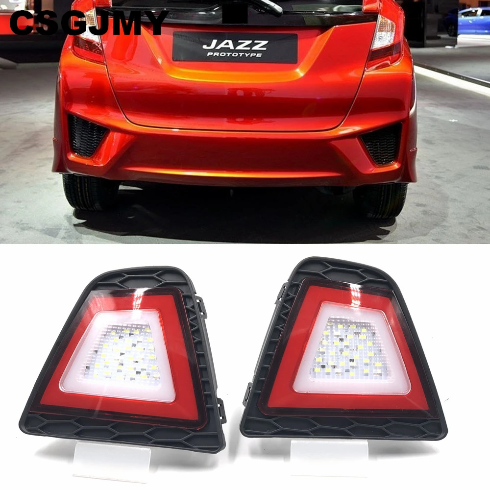 1pair For Honda Jazz FIT 2014 2015 2016 2017 Multi-functions Car LED Rear Fog Lamp Brake Light Turn Signal Light Reverse Lamp
1pair For Honda Jazz FIT 2014 2015 2016 2017 Multi-functions Car LED Rear Fog Lamp Brake Light Turn Signal Light Reverse Lamp