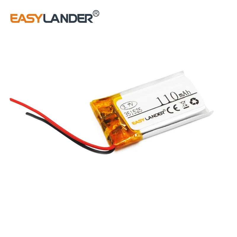 3pcs/Lot 3.7V 110mAh 351525 Li Polymer Lithium Li-ion Battery For toys Remote controller Flash lighting DIY phone 341424
3pcs/Lot 3.7V 110mAh 351525 Li Polymer Lithium Li-ion Battery For toys Remote controller Flash lighting DIY phone 341424