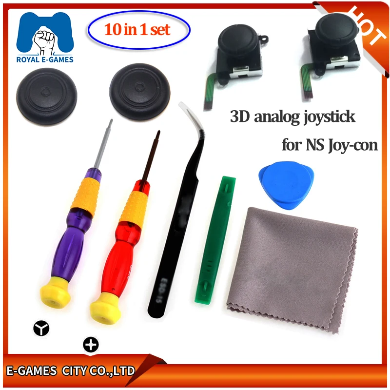 3D Joystick for NS Joy Con Nintend Switch Left Right Analog Sticks Replacement for Joy Stick Controller Repair Accessories+Tools
3D Joystick for NS Joy Con Nintend Switch Left Right Analog Sticks Replacement for Joy Stick Controller Repair Accessories+Tools
