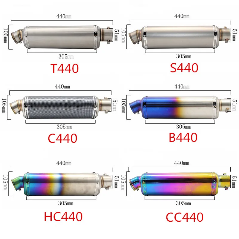 440mm moto Exhaust Pipe Modified Stainless Steel Exhaust Muffler Pipe With Removable DB Killer AK Stickers for GY6125 Yamaha 100
440mm moto Exhaust Pipe Modified Stainless Steel Exhaust Muffler Pipe With Removable DB Killer AK Stickers for GY6125 Yamaha 100