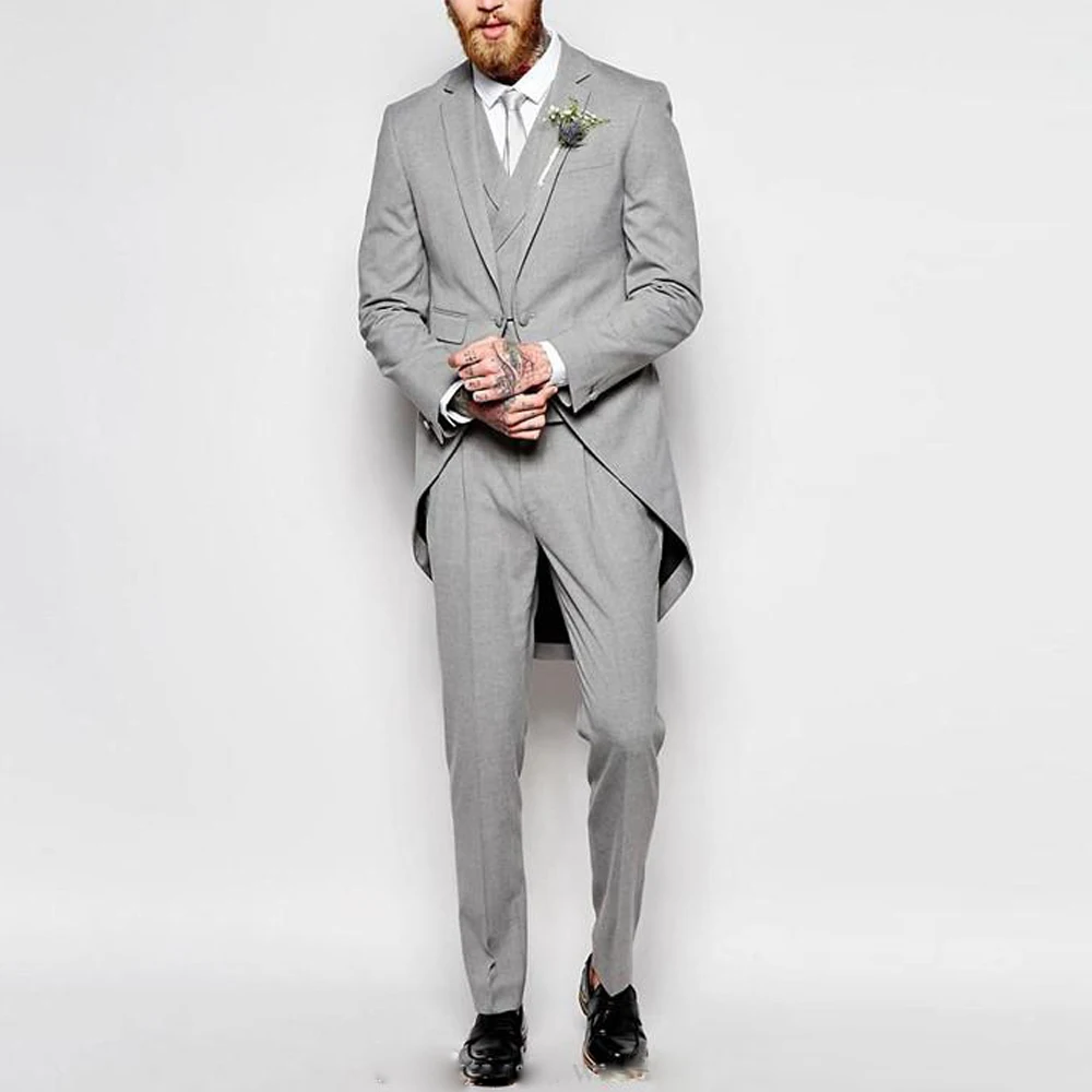 Men's Formal Style 3 Piece Set for Wedding Groom Grey Tailcoat Dance Dinner Prom Tail Tuxedo (Blazer Vest & Pants) 20180921
Men's Formal Style 3 Piece Set for Wedding Groom Grey Tailcoat Dance Dinner Prom Tail Tuxedo (Blazer Vest & Pants) 20180921