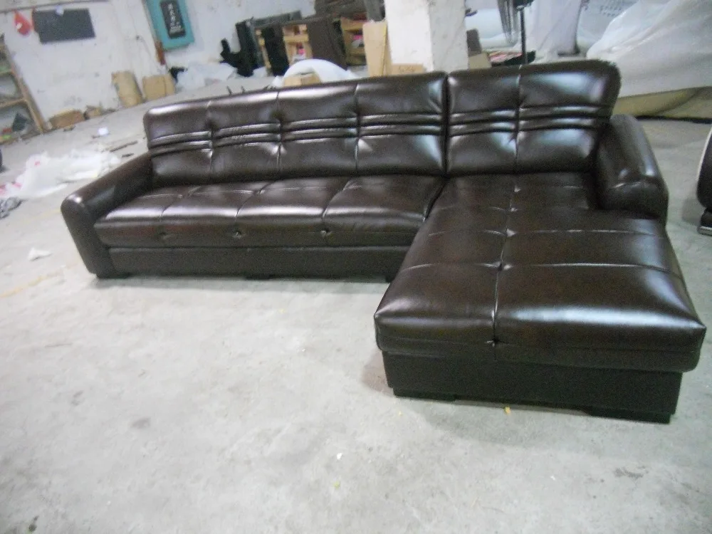 Image 2015 European Modern Design Small L Shaped Genuine Leather corner sofas For Living Room Bed Room couch sofa 9010