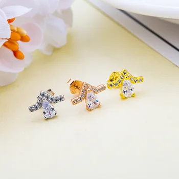 Sterling Silver Jewelry Earrings Wholesale Drop Shape Zircon Diamond Earrings Stud for Women Engagement Jewelry 925 Earrings
Sterling Silver Jewelry Earrings Wholesale Drop Shape Zircon Diamond Earrings Stud for Women Engagement Jewelry 925 Earrings