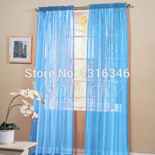 2 Turquoise / Sky Blue Solid Sheer Window Panel Curtains Drape Voile Treatment Scarf Decor 60"X84" ( 150CM x 210CM ) Lot Colors
2 Turquoise / Sky Blue Solid Sheer Window Panel Curtains Drape Voile Treatment Scarf Decor 60"X84" ( 150CM x 210CM ) Lot Colors