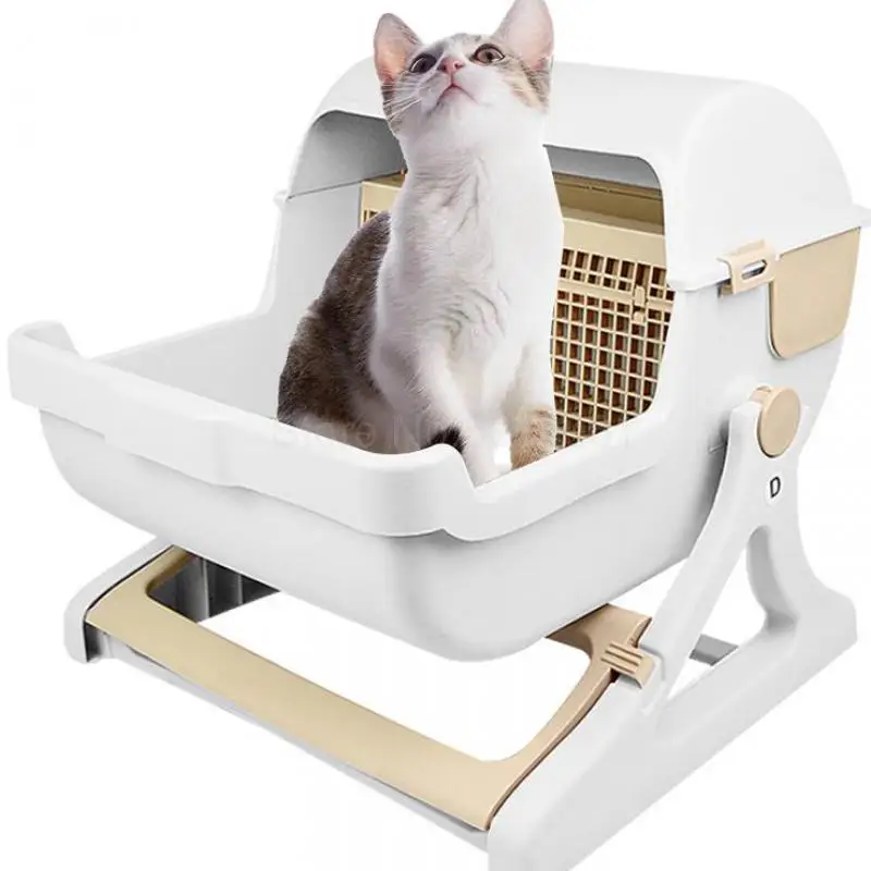 Cat Sand Pot Cat Toilet Semi-automatic Full Cat Sand Pot Medium-sized Closed Cat Sand Pot Pet Cat Toilet Cat Sand Box
Cat Sand Pot Cat Toilet Semi-automatic Full Cat Sand Pot Medium-sized Closed Cat Sand Pot Pet Cat Toilet Cat Sand Box