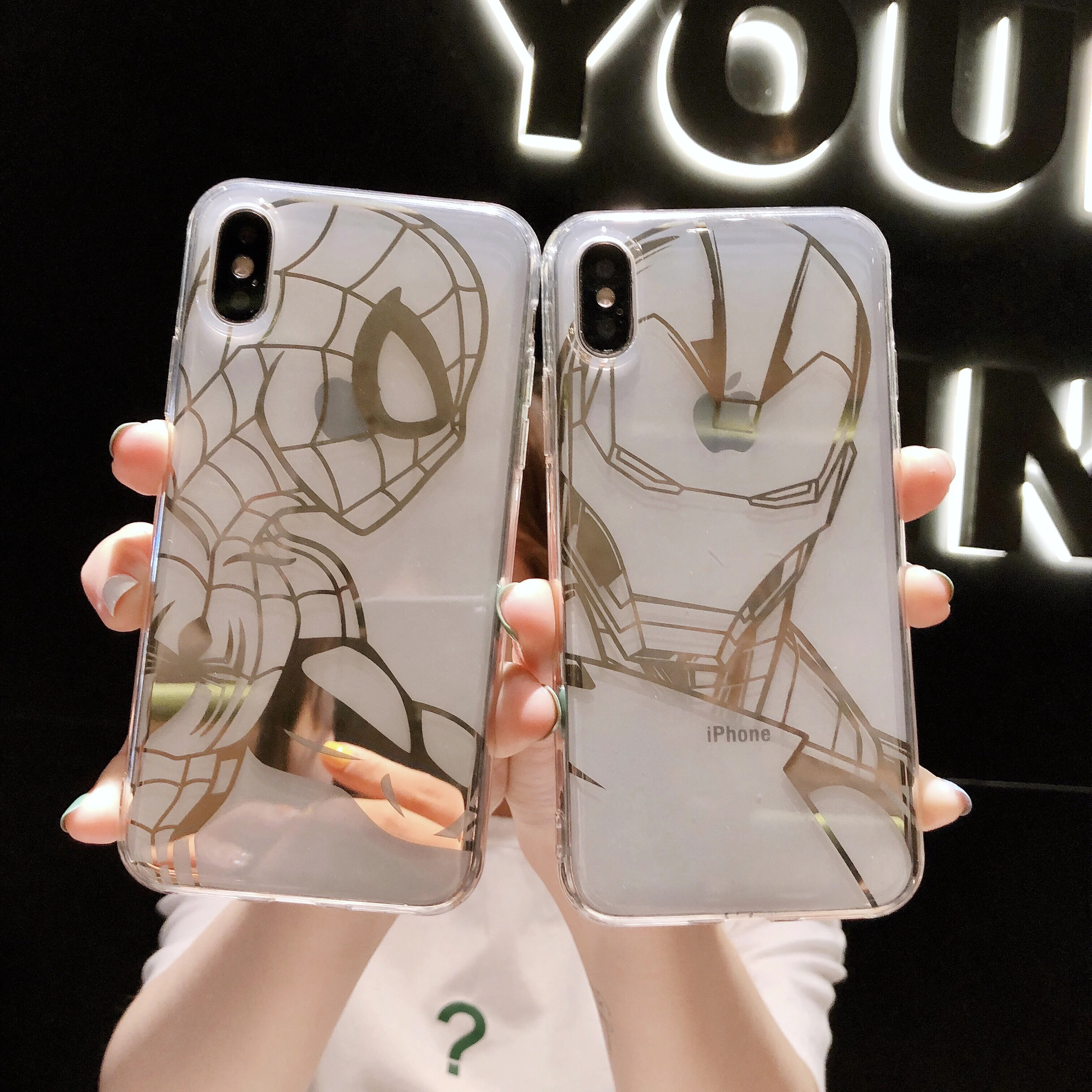 Marvel Avengers Super Hero Iron Man Spiderman Transparent Case for iPhone 6 6s 7 8 Plus X 10 XS Max XR Silicone Soft Cover Coque
Marvel Avengers Super Hero Iron Man Spiderman Transparent Case for iPhone 6 6s 7 8 Plus X 10 XS Max XR Silicone Soft Cover Coque