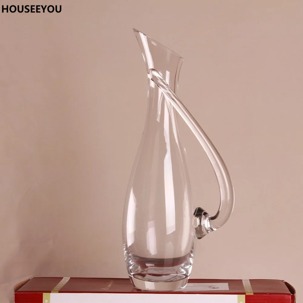 1500ml Lead Free Crystal Glass Wine Decanter Bar Supplies Whiskey Carafe Wine Dispenser Bottle with Handle Home Barware Tools
1500ml Lead Free Crystal Glass Wine Decanter Bar Supplies Whiskey Carafe Wine Dispenser Bottle with Handle Home Barware Tools