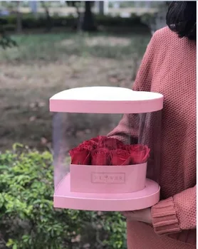 PVC transparent heart shape florist packing flower gift box wedding party gift box Preserved Fresh Flower box Mother's Day box
PVC transparent heart shape florist packing flower gift box wedding party gift box Preserved Fresh Flower box Mother's Day box