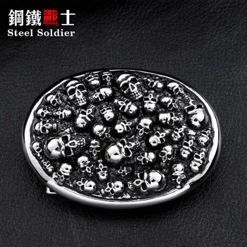 

steel soldier drop shipping & WholesaleStainless Steel men punk Skull Belt Buckle Factory Price Belt Buckle jewelry