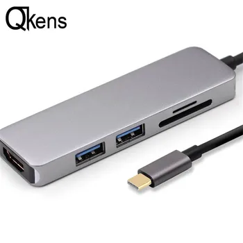 USB C HUB USB 3.1 Type C to HDMI Video Adapter HDTV Converter SD TF Card Reader 2 USB 3.0 HUB for MacBook Pro to TV Projector
USB C HUB USB 3.1 Type C to HDMI Video Adapter HDTV Converter SD TF Card Reader 2 USB 3.0 HUB for MacBook Pro to TV Projector