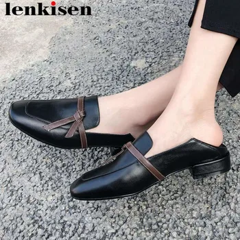 Luxury full grain leather low heels slip on mixed colors dating party pumps British style concise style square toe shoes L02
Luxury full grain leather low heels slip on mixed colors dating party pumps British style concise style square toe shoes L02
