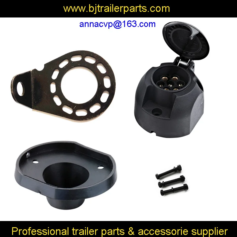 7 Pin trailer connector plastic round socket set with outlet and bracket /boat/ caravan/ motorhome/ car/ auto/ tru trailer parts
7 Pin trailer connector plastic round socket set with outlet and bracket /boat/ caravan/ motorhome/ car/ auto/ tru trailer parts