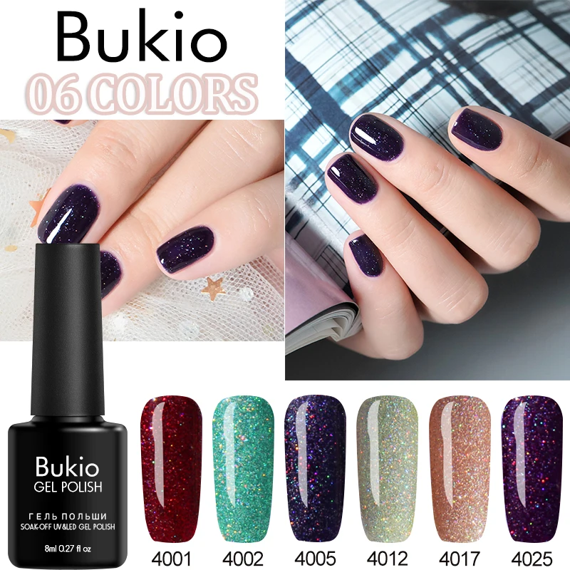 Набор гель лаков серии Bukio Neon Полупостоянный впитывающий акриловый клей для