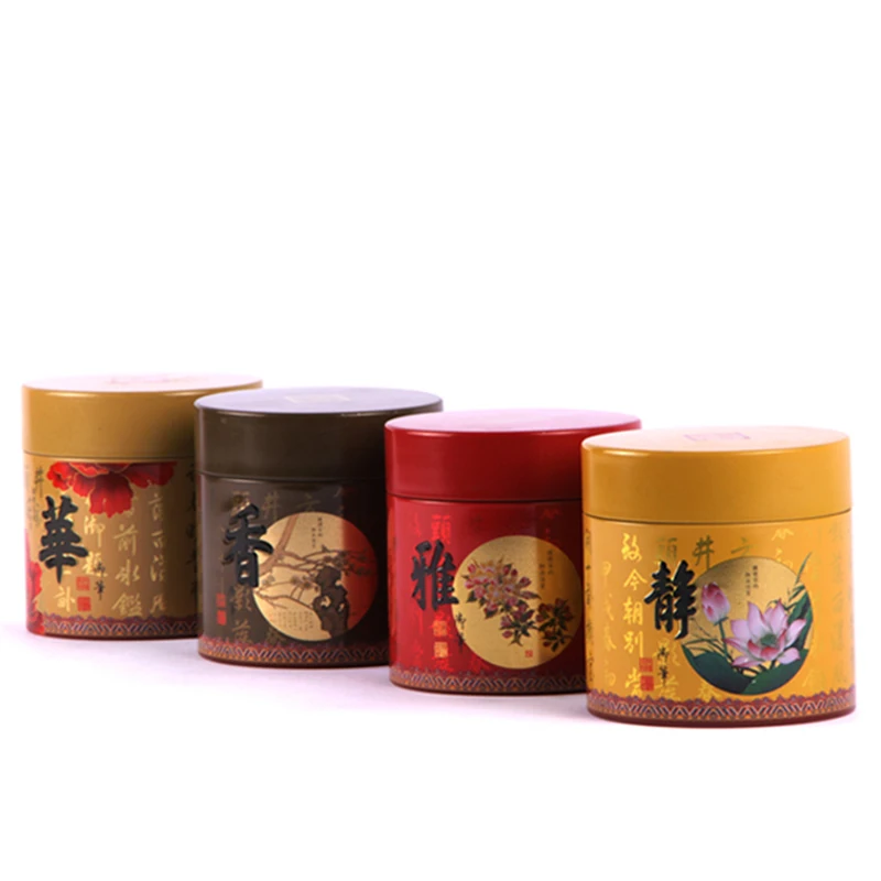 Xin Jia Yi упаковочная металлическая коробка для чая Круглый коллекционный